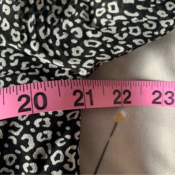 ANTHRO Maeve Long-Sleeve Faux-Wrap Dress Leopard Print XL - Picture 8 of 10